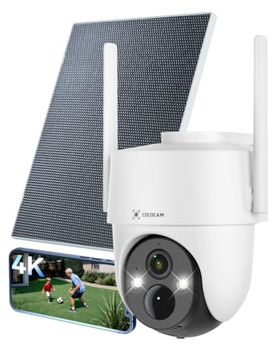 Amazon.com : COCOCAM 4K 8MP Solar Security Camera Outdoor Wireless